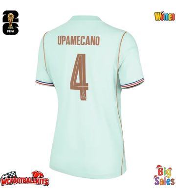 France Dayot Upamecano #4 Replica Away Stadium Shirt for Women World Cup 2026 Short Sleeve